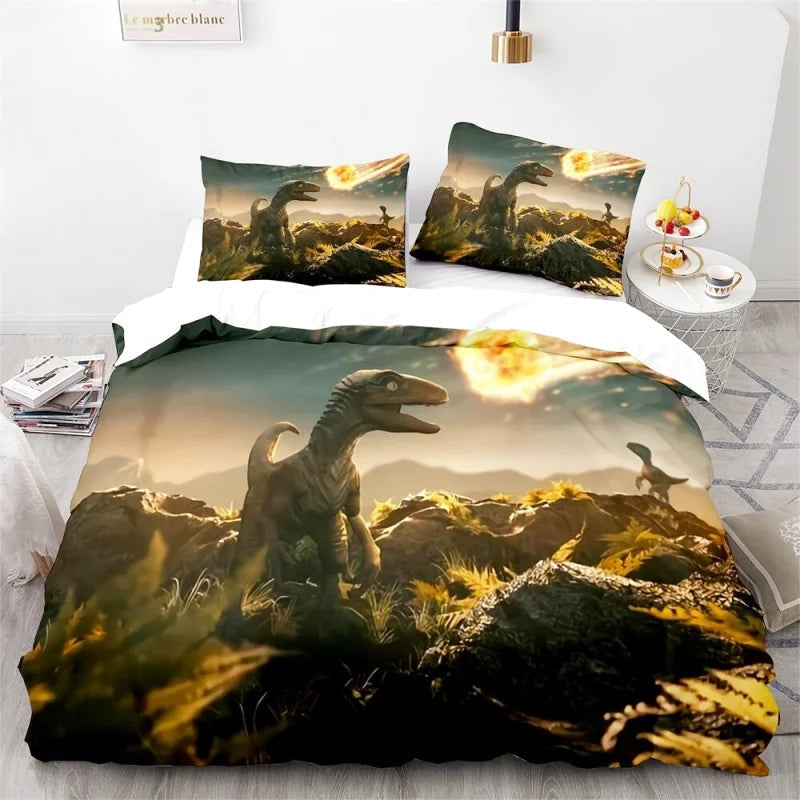Housse de Couette Dinosaure Météorite