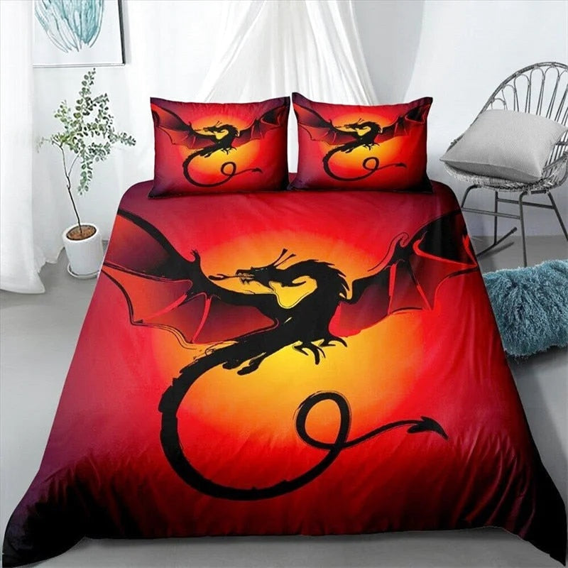Housse de Couette Dragon Animal Mythique