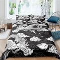 Housse de Couette Dragon Noir & Blanc