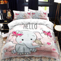 Housse de Couette Éléphant Dessin Animé
