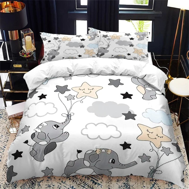 Housse de Couette Éléphant Enfant