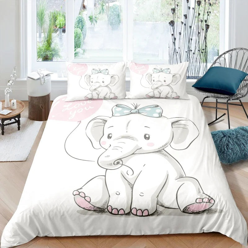 Housse de Couette Éléphant Fille