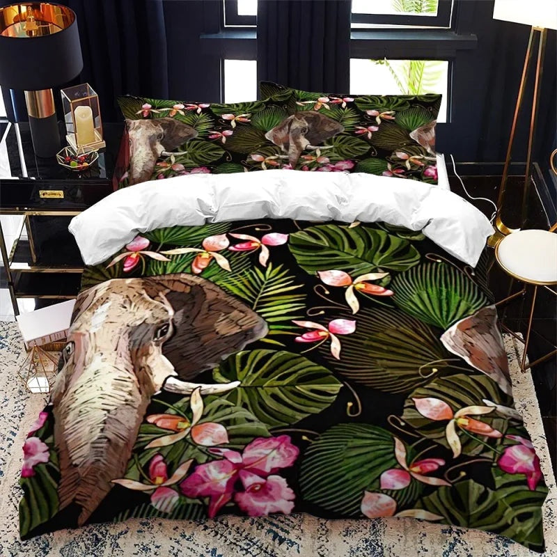 Housse de Couette Eléphant Jungle