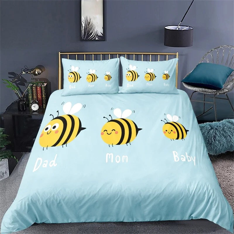 Housse de Couette Famille d'Abeille
