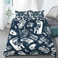Housse de Couette Gamer Noir et Blanc