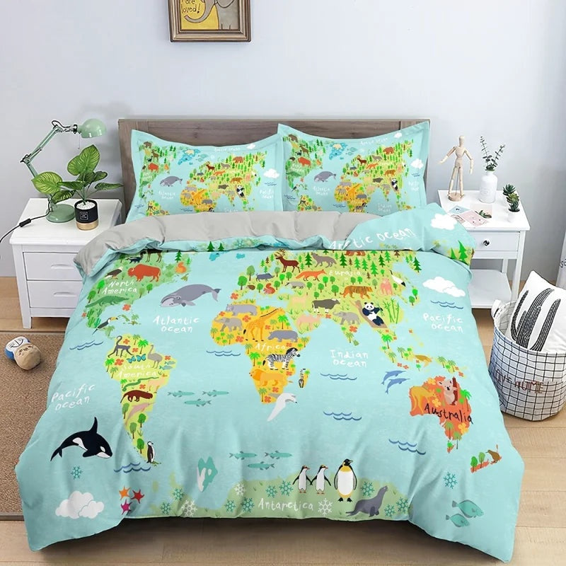 Housse de Couette Géographie Enfant