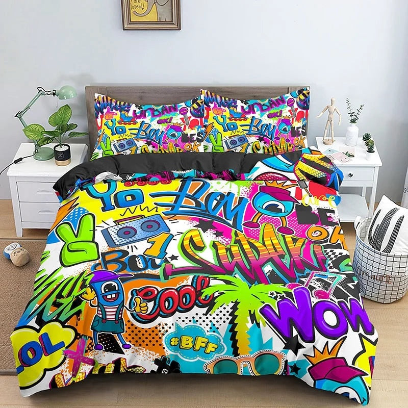 Housse de Couette Graffiti Style