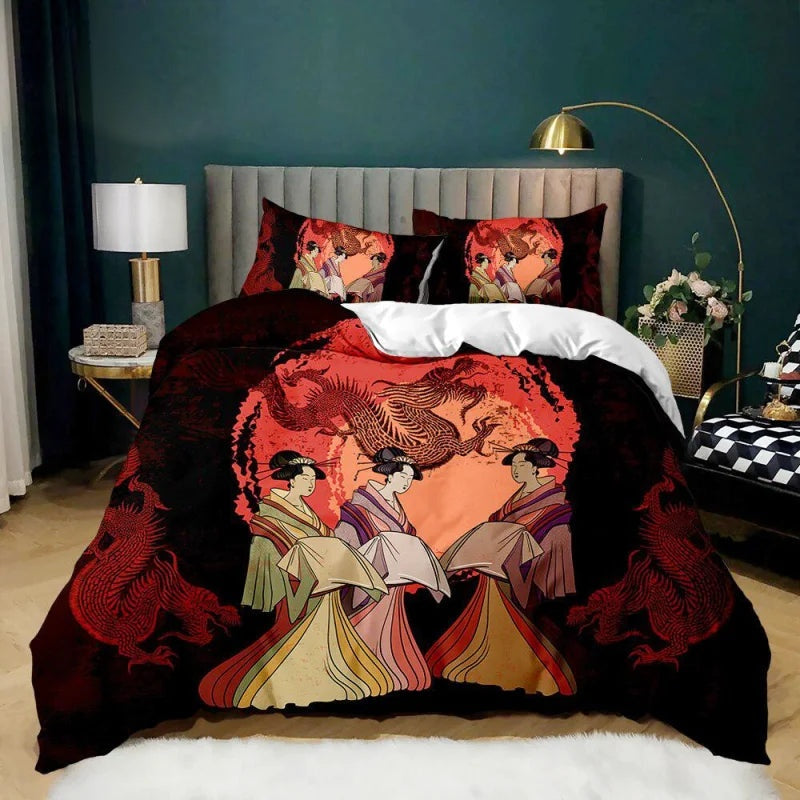 Housse de Couette Japon Dragon