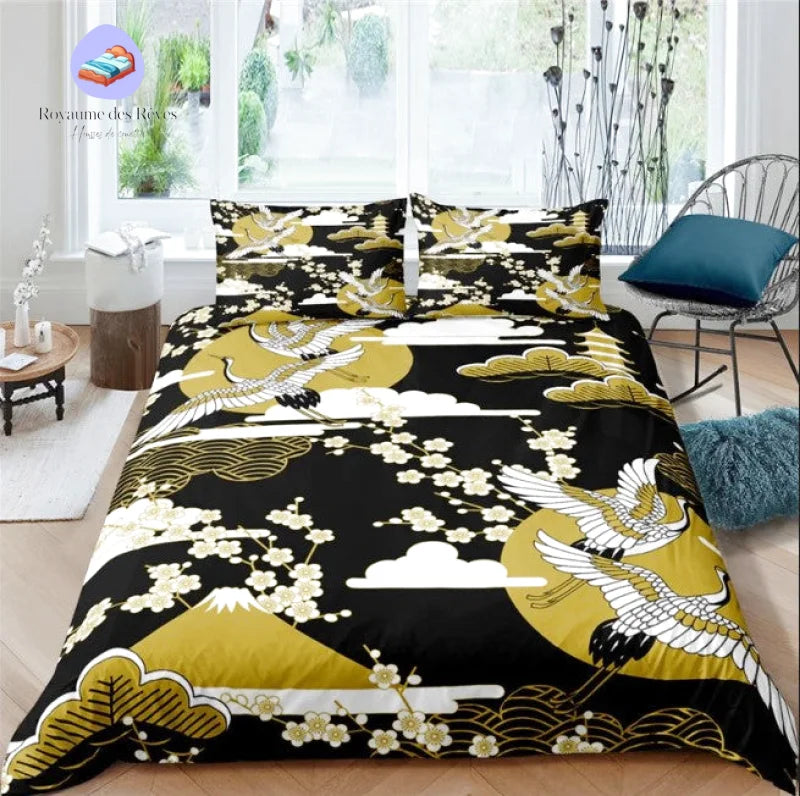 Housse de Couette Japon Noir