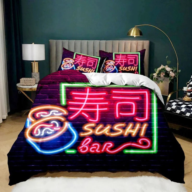 Housse de Couette Japon Sushi Bar