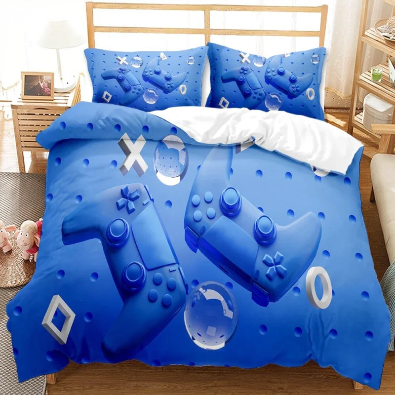 Housse de Couette Jeux Vidéo Bleu