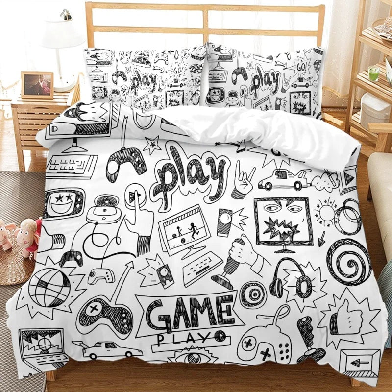 Housse de Couette Jeux Vidéo Clair