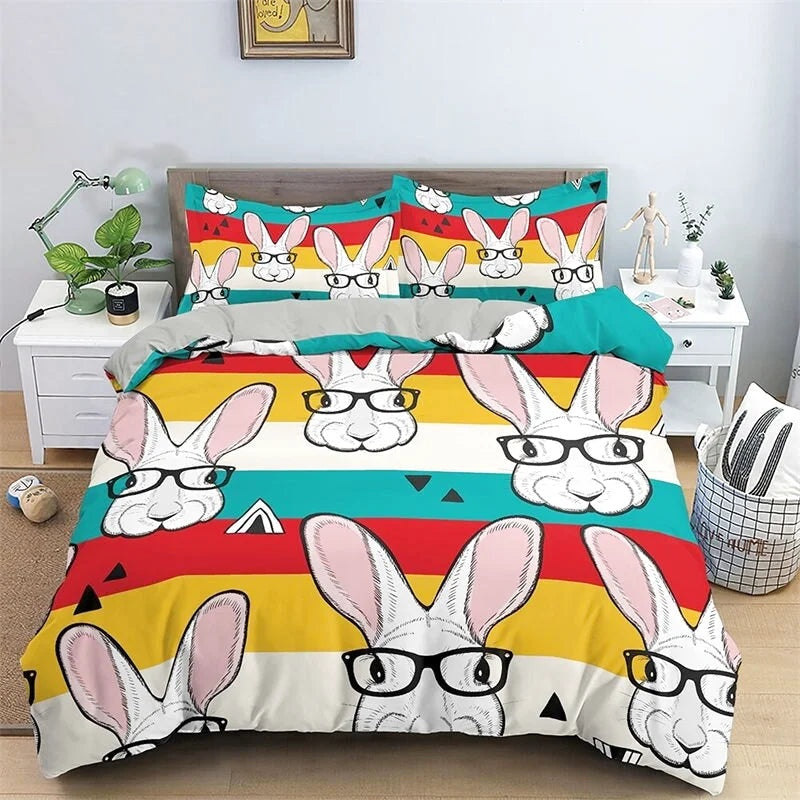 Housse de Couette Lapin Couleur