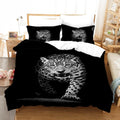 Housse de Couette Léopard Noir
