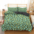 Housse de couette Léopard Vert