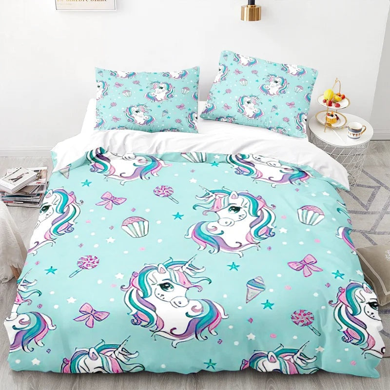 Housse de Couette Licorne 1 Personne