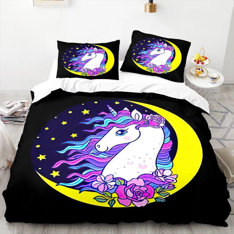 Housse de Couette Licorne Lune