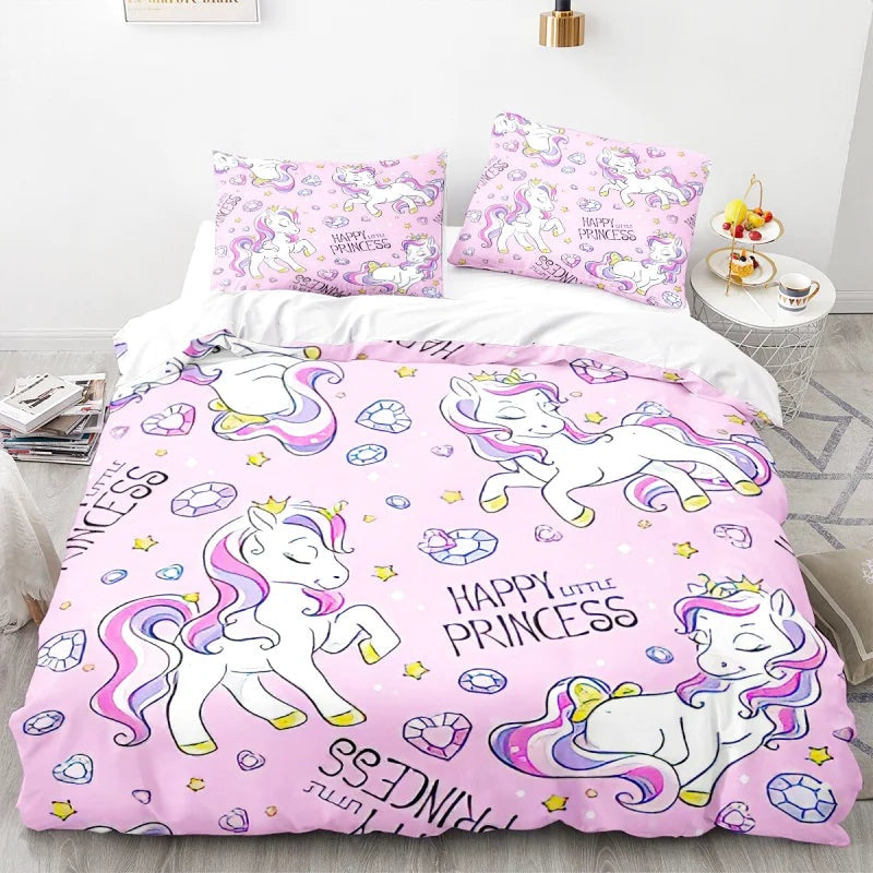 Housse de Couette Licorne Princesse