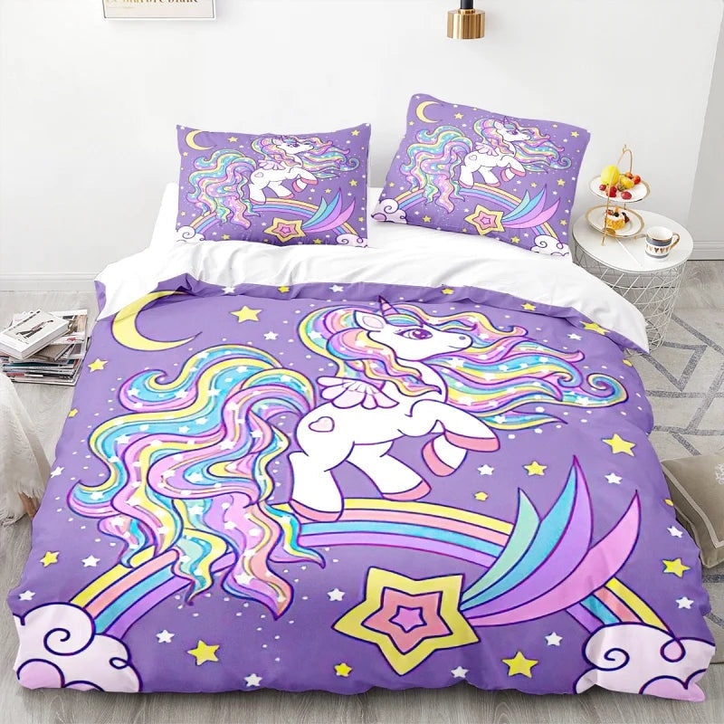 Housse de Couette Licorne Violet