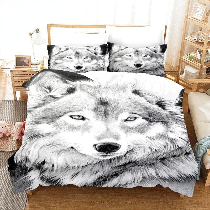 Housse de Couette Loup Animal