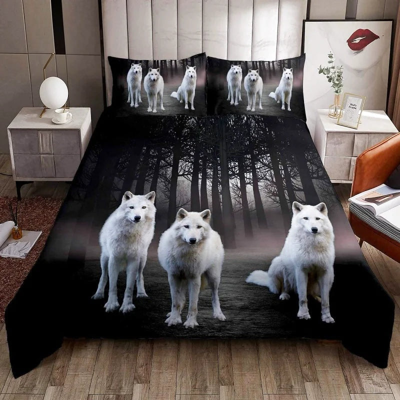 Housse de couette Loup Blanc 220x240