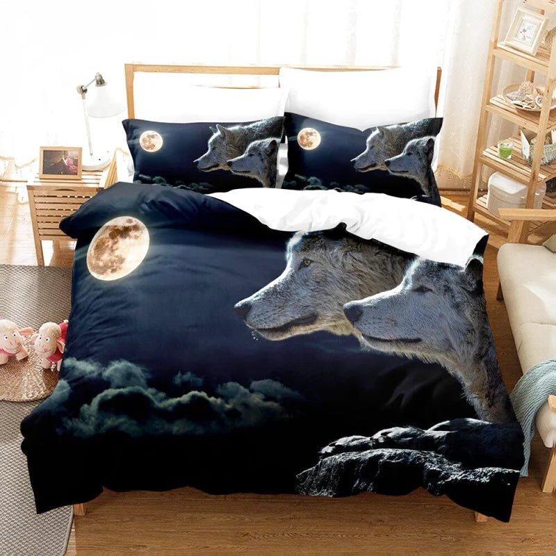 Housse de Couette Loup Nuit