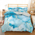 Housse de Couette Marbre Bleu