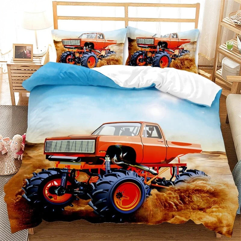 Housse de Couette Monster Truck Rouge