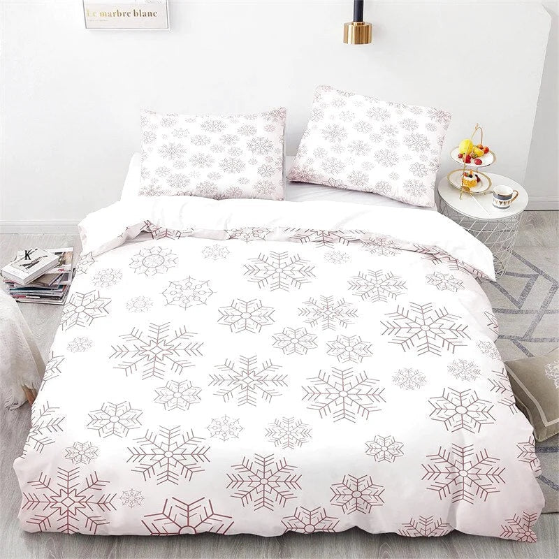Housse de Couette Motif Flocon de Neige