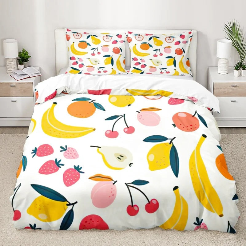 Housse de Couette Motif Fruits