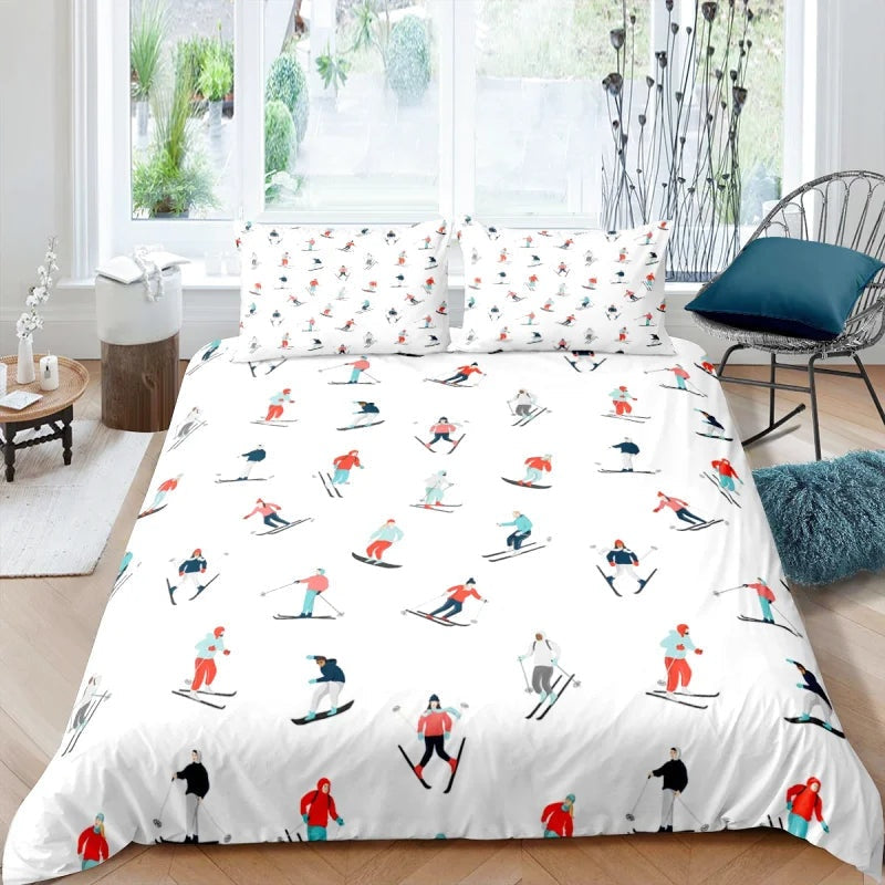 Housse de Couette Motif Ski