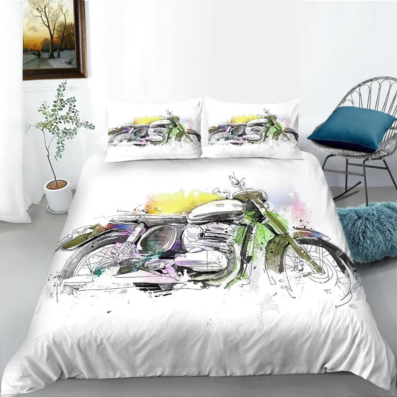 Housse de Couette Moto Biker