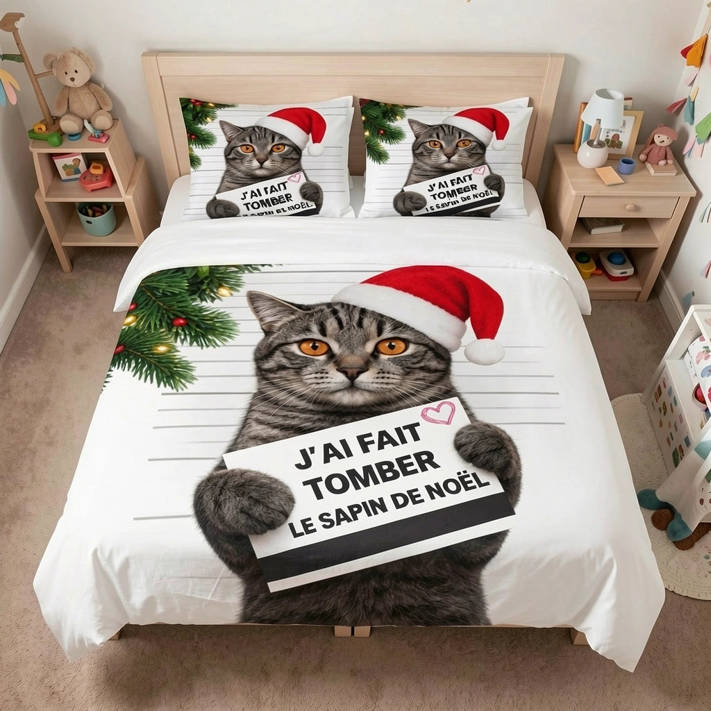 Noël Fun & Humour - Chat & sapin