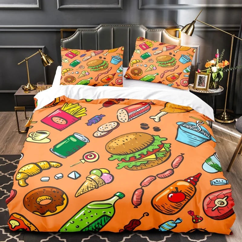 Housse de Couette Nourriture Rapide