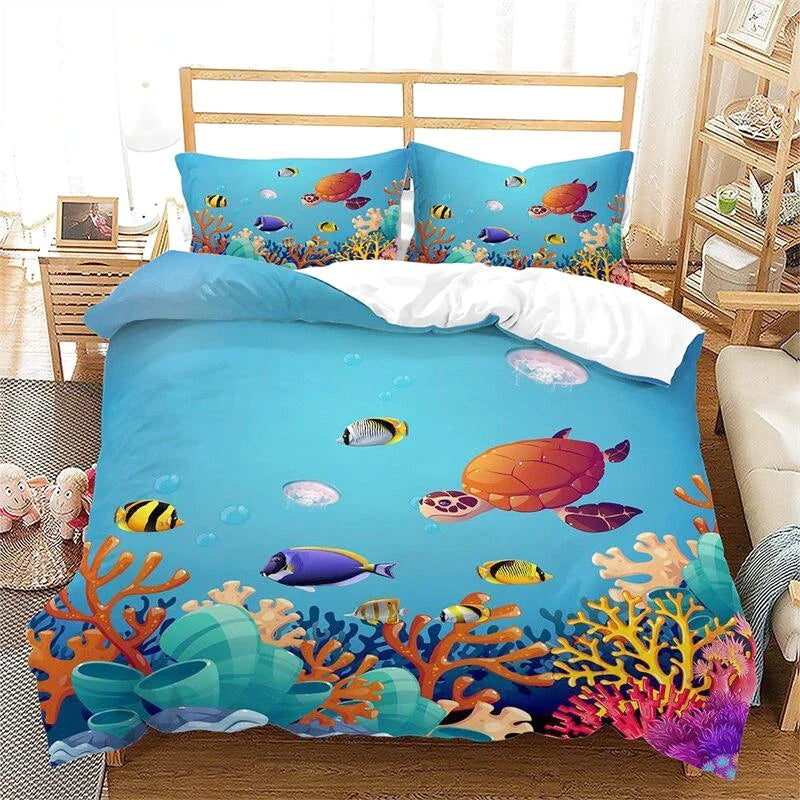 Housse de Couette Océan Corail
