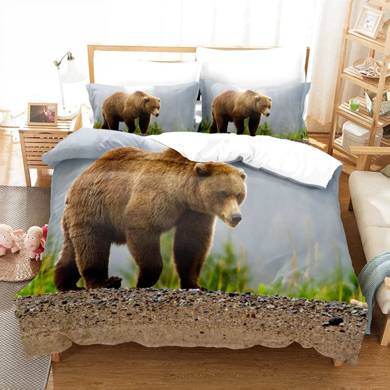 Housse de Couette Ours Brun
