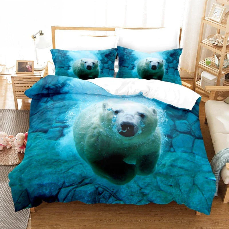 Housse de Couette Ours Nageur