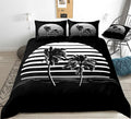 Housse de Couette Palmier Noir et Blanc