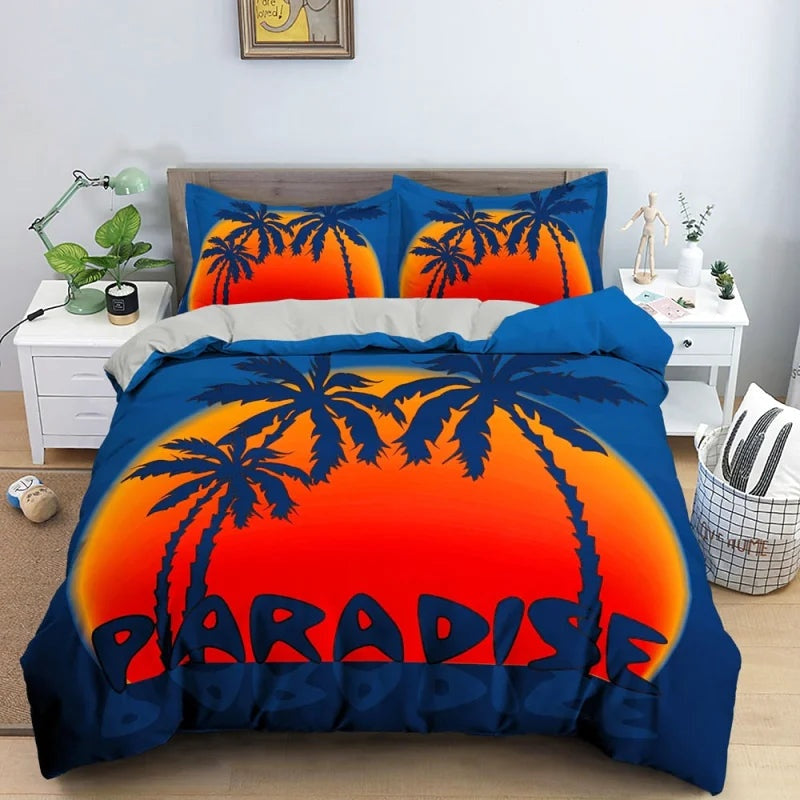 Housse de Couette Palmier Paradisiaque