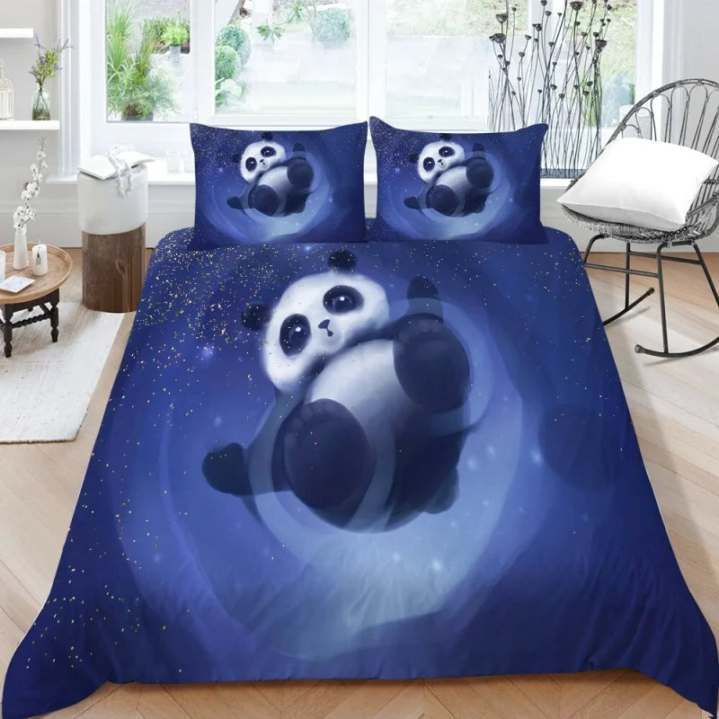 Housse de Couette Panda Nuit