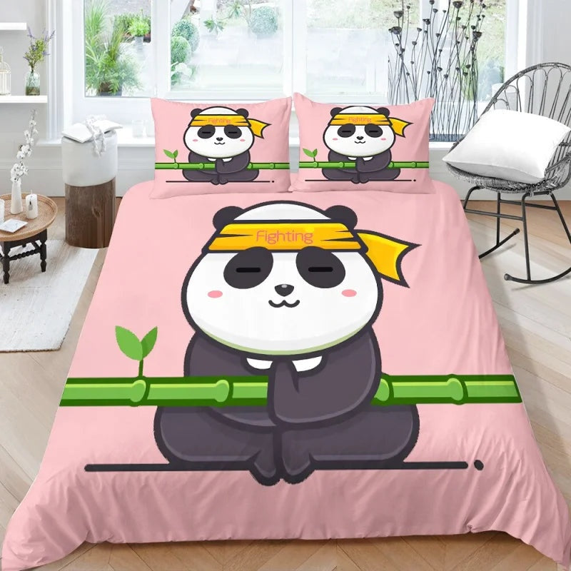 Housse de Couette Panda Yoga