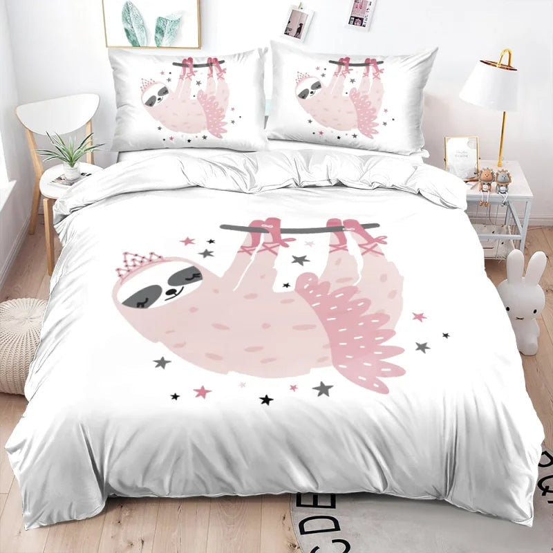 Housse de Couette Paresseux Fille