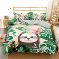 Housse de Couette Paresseux Fleur