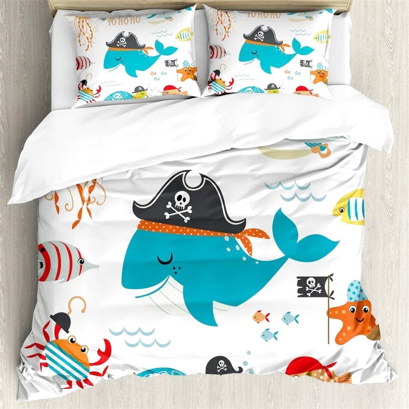Housse de Couette Pirate Baleine
