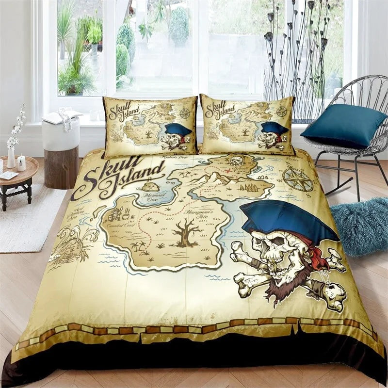 Housse de Couette Pirate Carte