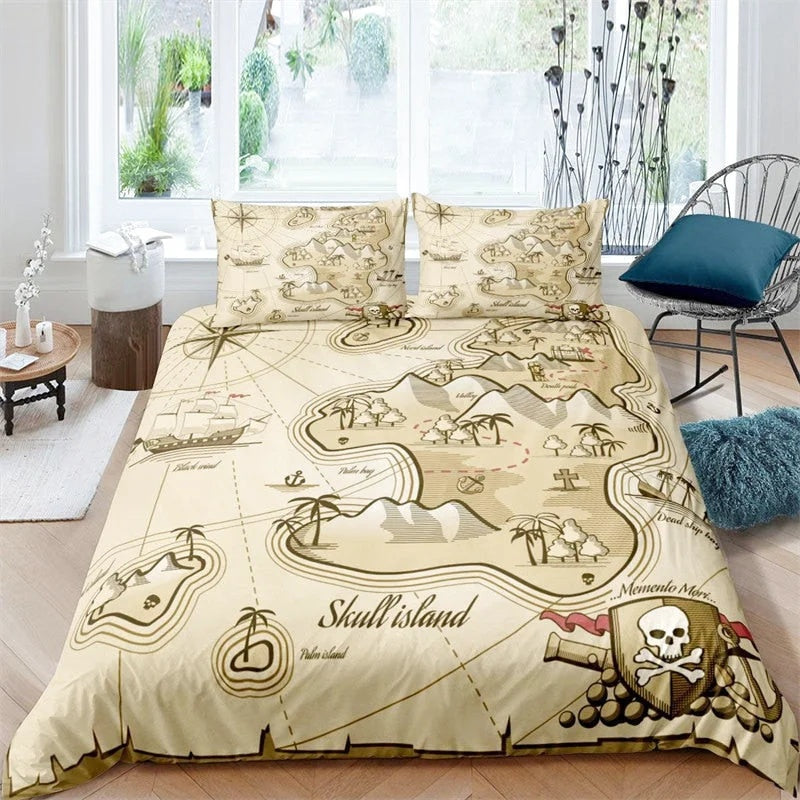 Housse de Couette Pirate Skull Island