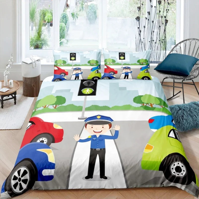 Housse de couette Police Circulation