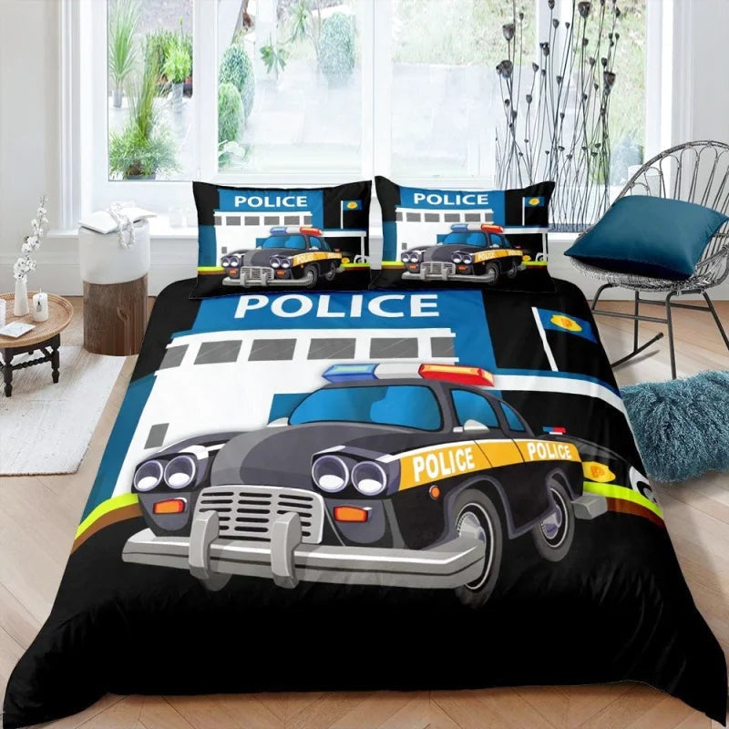 Housse de couette Police Noir