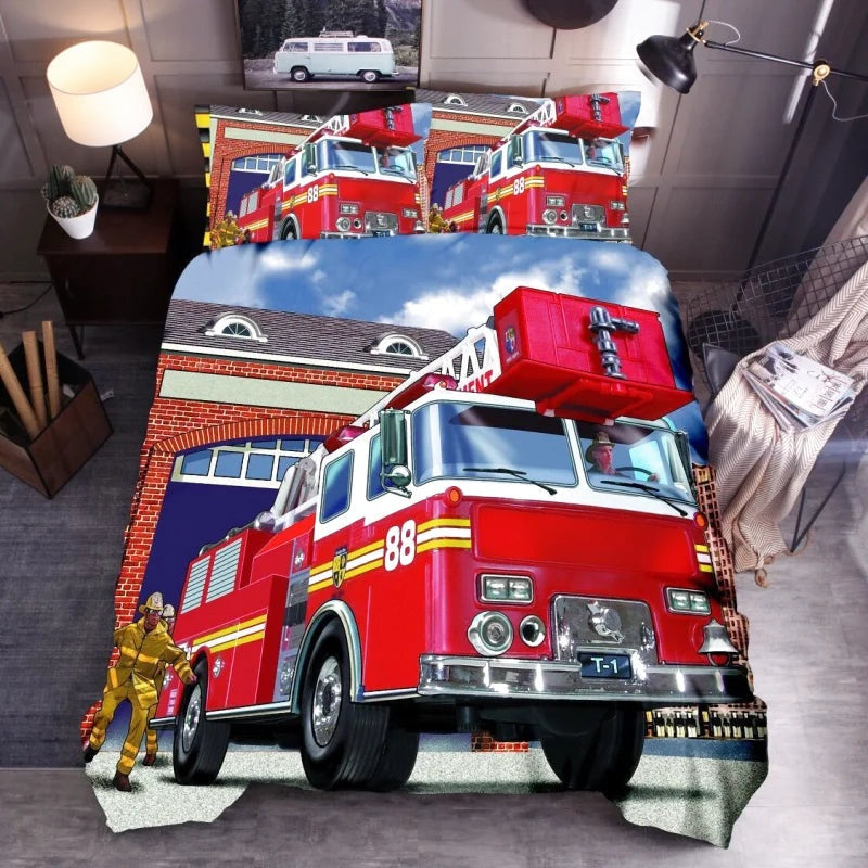 Housse de Couette pompier 1 Personne