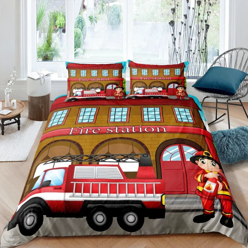 Housse de Couette Pompier Enfant